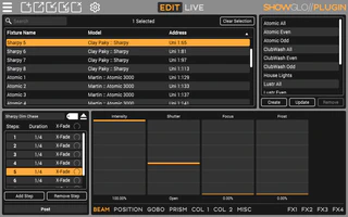 Showglo Plugin | Beam Controls